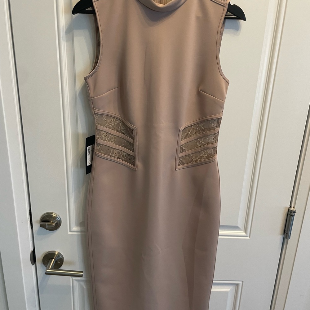 Marciano Sleeveless Beige Midi Dress